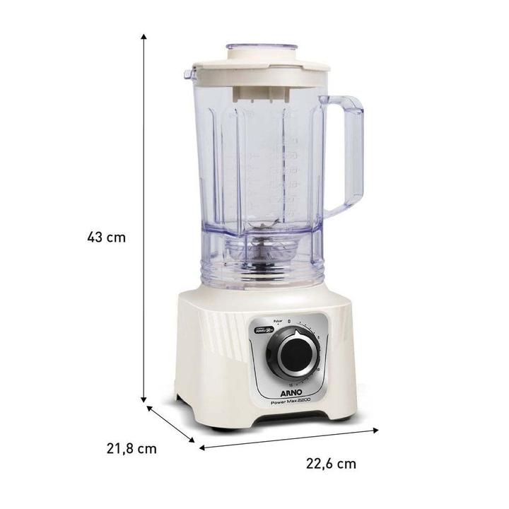 Liquidificador Arno Power Max 2200 Marfim LN64 - 6