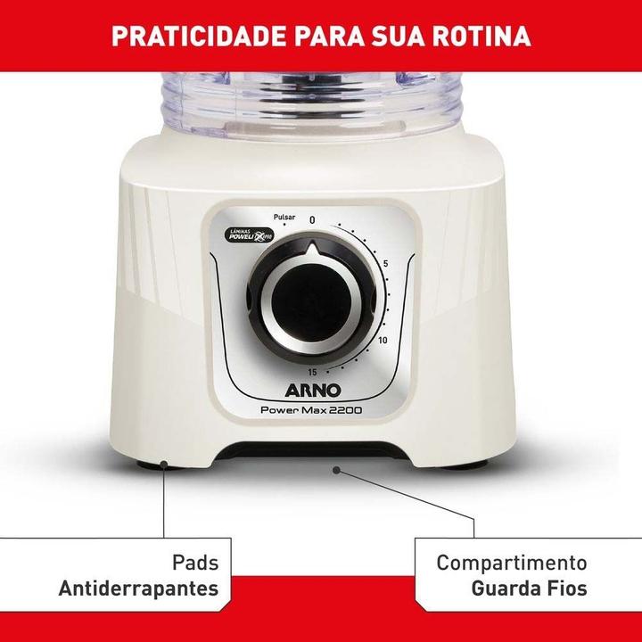 Liquidificador Arno Power Max 2200 Marfim LN64 - 5