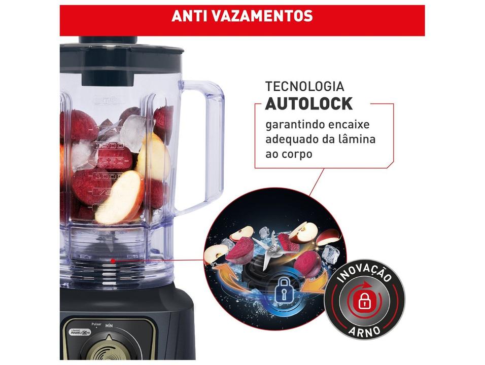 Liquidificador Arno Power Max Autolock 2200 Chumbo LN82 - 5