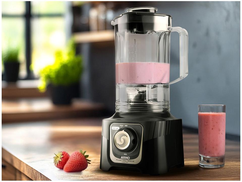 Liquidificador Arno Power Max Autolock LN82 15 Velocidades 1400W Preto e Cinza - 1