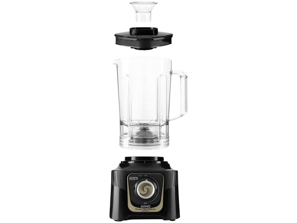 Liquidificador Arno Power Max Autolock LN82 15 Velocidades 1400W Preto e Cinza - 4