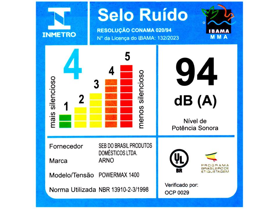 Liquidificador Arno Power Max LN64 15 Velocidades 1400W Marfim - 18