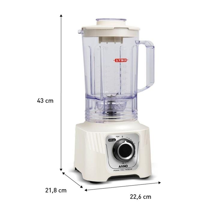 Liquidificador Arno Power Max LN64 15 Velocidades 1400W Marfim - 7