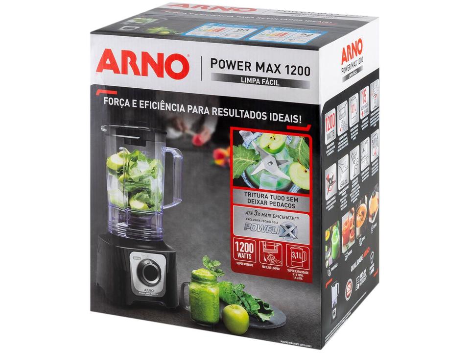 Liquidificador Arno Power Max LN78 15 Velocidades 1200W Preto - 10