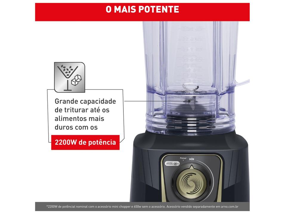 Liquidificador Arno Power Max LN82 2200W Cinza 2720018842 - 1