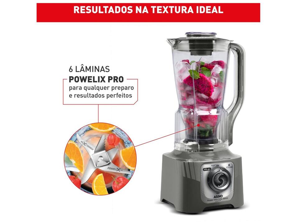 Liquidificador Arno Power Max XXL 2200 Cinza LN87 - 3