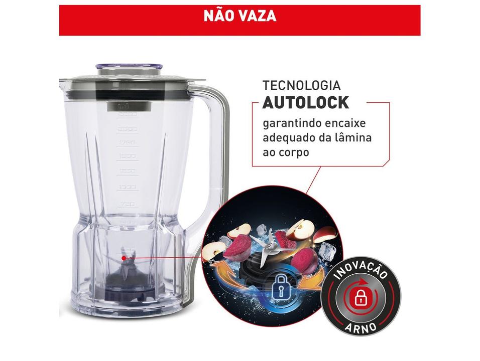 Liquidificador Arno Power Max XXL 2200 Cinza LN87 - 5