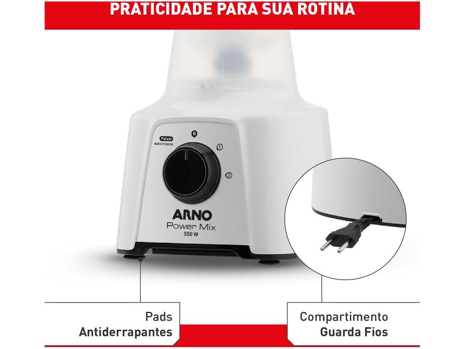Liquidificador Arno Power Mix Branco 550W 2L LQ12 - 5