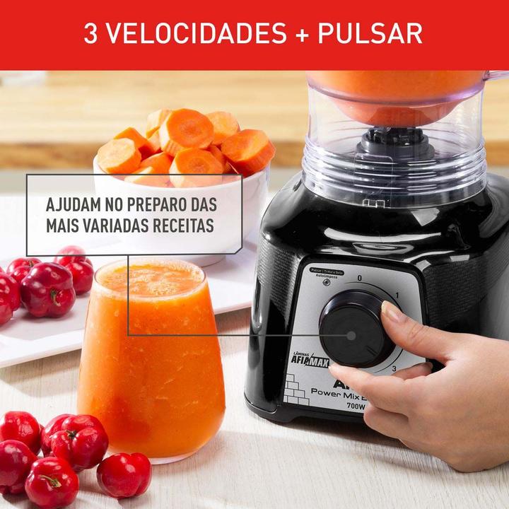 Liquidificador Arno Power Mix Essential LQ19 3 Velocidades 700W Preto 2720018420 - 2