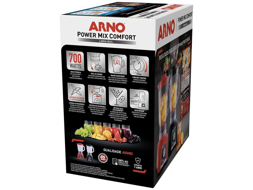 Liquidificador Arno Power Mix LQ35 15 Velocidades 700W Preto - 220 V - 6