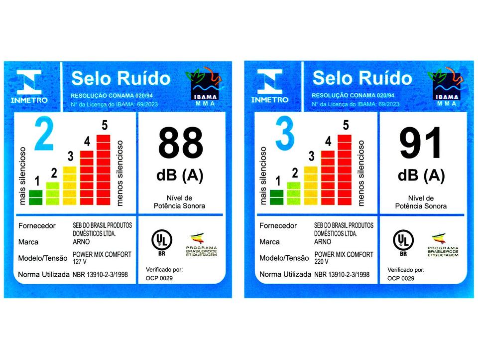 Liquidificador Arno Power Mix LQ35 15 Velocidades 700W Preto - 13