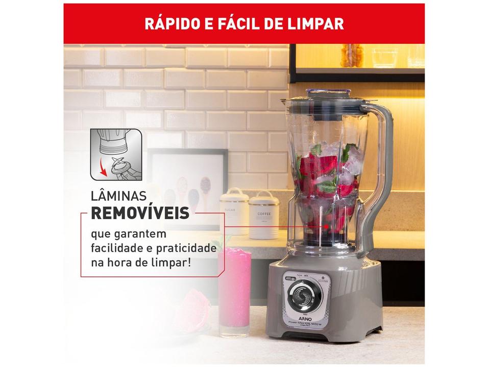 Liquidificador Arno Powermax XXL LN87 1400W Cinza Esverdeado - 5