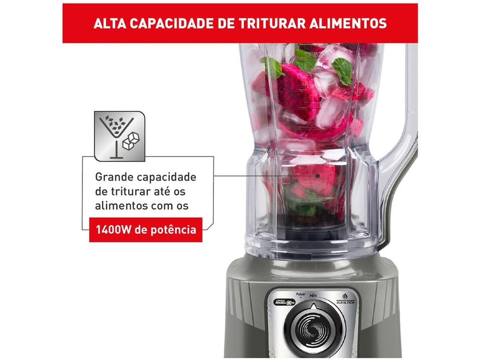 Liquidificador Arno Powermax XXL LN87 1400W Cinza Esverdeado - 2
