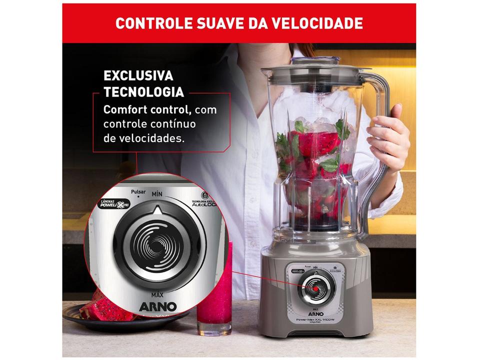 Liquidificador Arno Powermax XXL LN87 1400W Cinza Esverdeado - 7