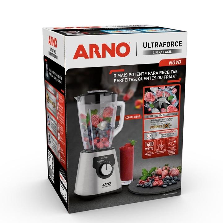 Liquidificador Arno Ultraforce Inox Jarra de Vidro LN92 - 8