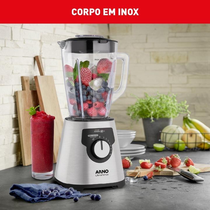 Liquidificador Arno Ultraforce Inox Jarra de Vidro LN92 - 6