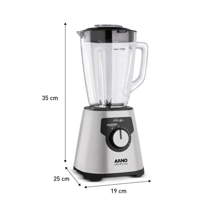 Liquidificador Arno Ultraforce Inox Jarra de Vidro LN92 - 7