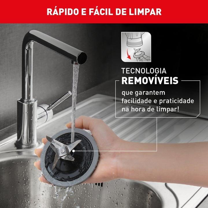 Liquidificador Arno Ultraforce Inox Jarra de Vidro LN92 - 5