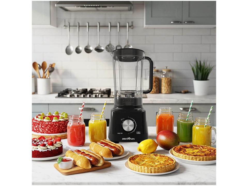Liquidificador Britânia BLQ1100 1100W 2,7L Preto 33101308 - 1
