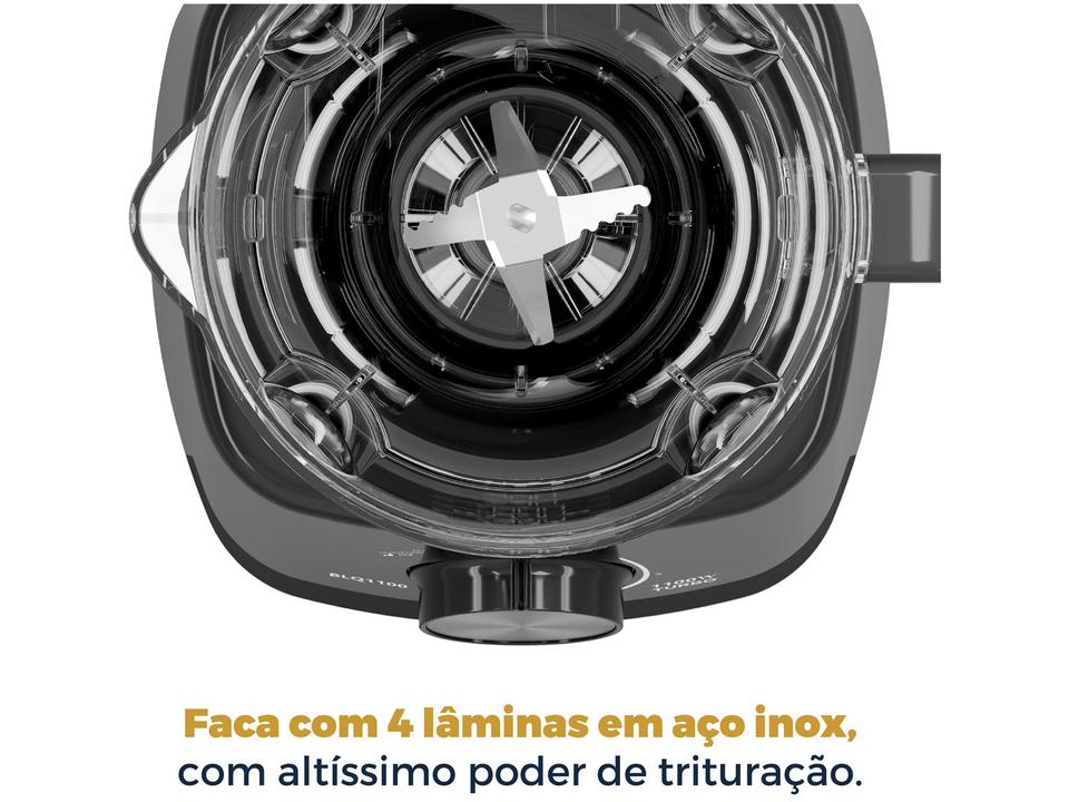 Liquidificador Britânia BLQ1100 1100W 2,7L Preto 33101308 - 4