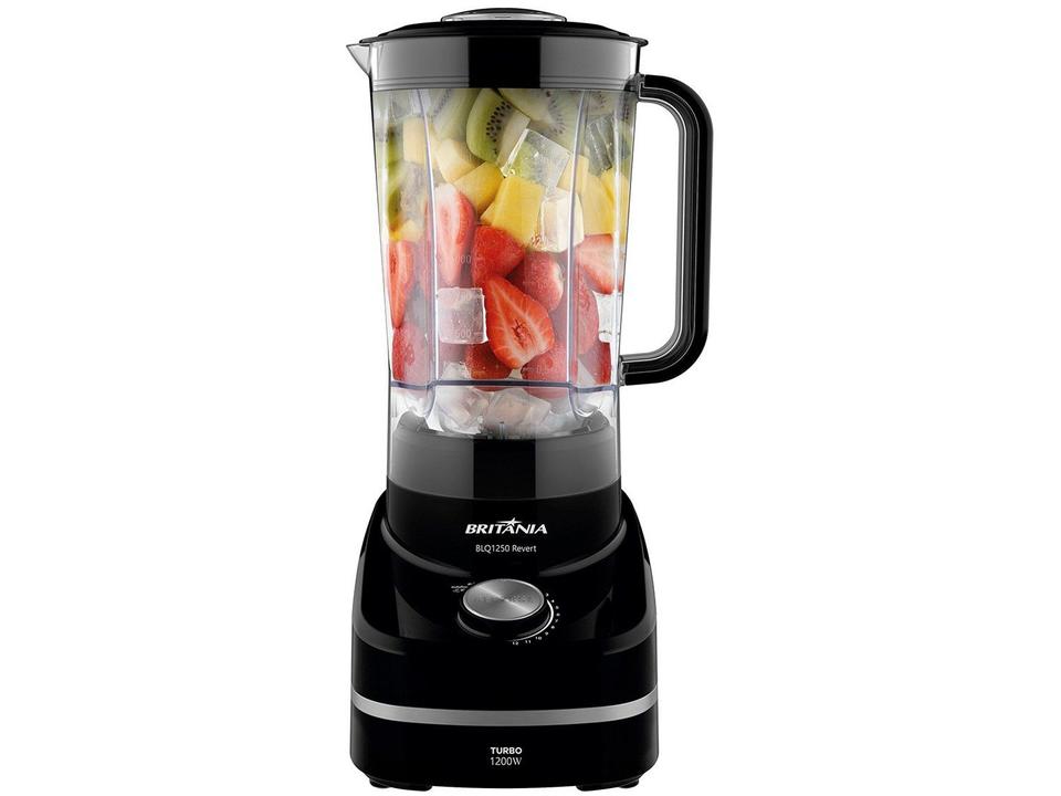 Liquidificador Britânia BLQ1250 Revert Turbo Preto com Filtro 12 Velocidades 1200W - 3