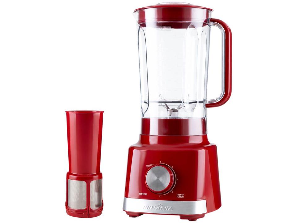 Liquidificador Britânia BLQ1280V com Filtro 4 Velocidades 1150W Vermelho - 2