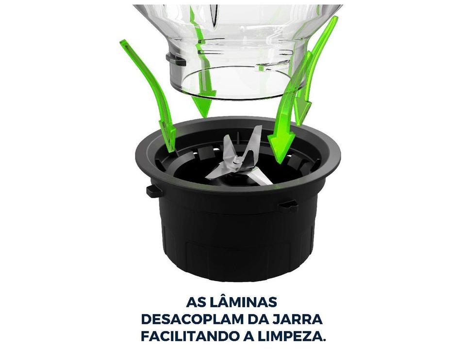Liquidificador Britânia BLQ14A 63102019 Copo de Vidro de 2,3L 1400W Preto e Inox - 3