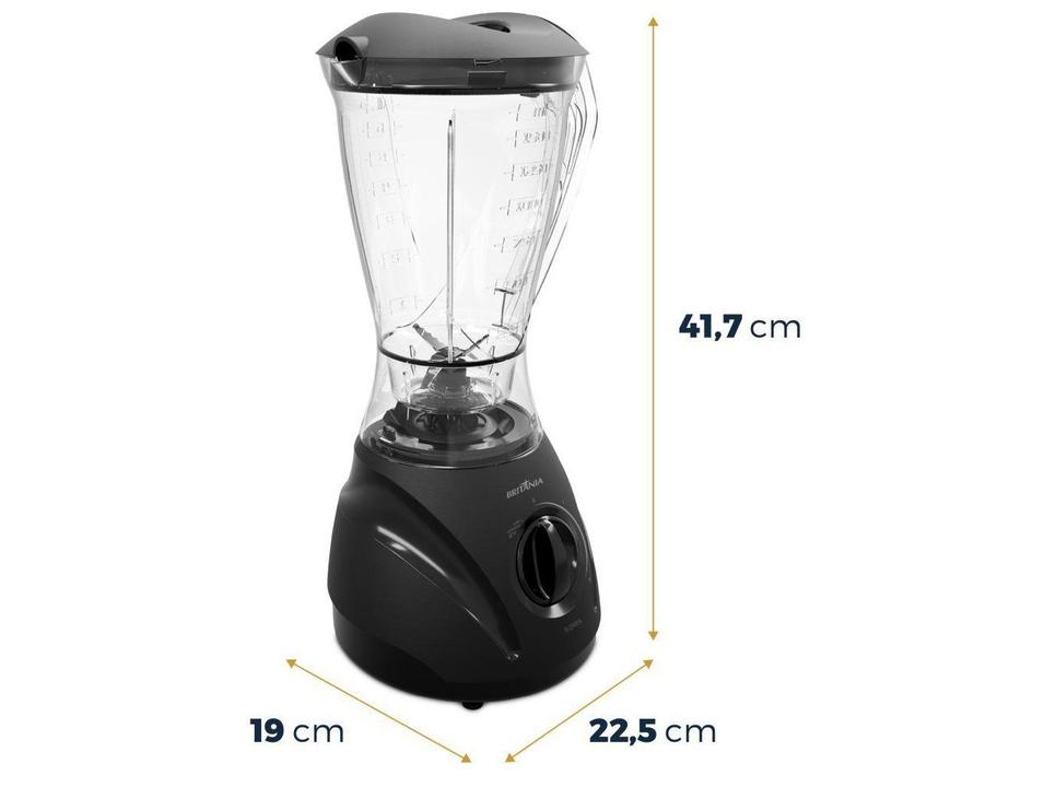Liquidificador Britânia BLQ900A Plástico 600W 2,1L Preto - 7