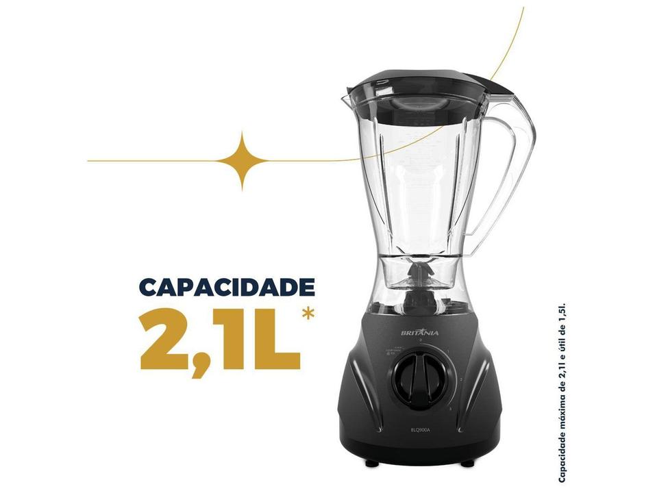 Liquidificador Britânia BLQ900A Plástico 600W 2,1L Preto - 1