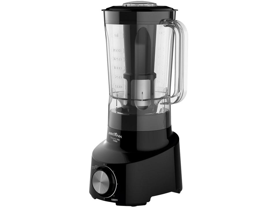 Liquidificador Britânia Diamante 1000 Turbo Preto com Filtro 4 Velocidades + Pulsar 1000W - 2