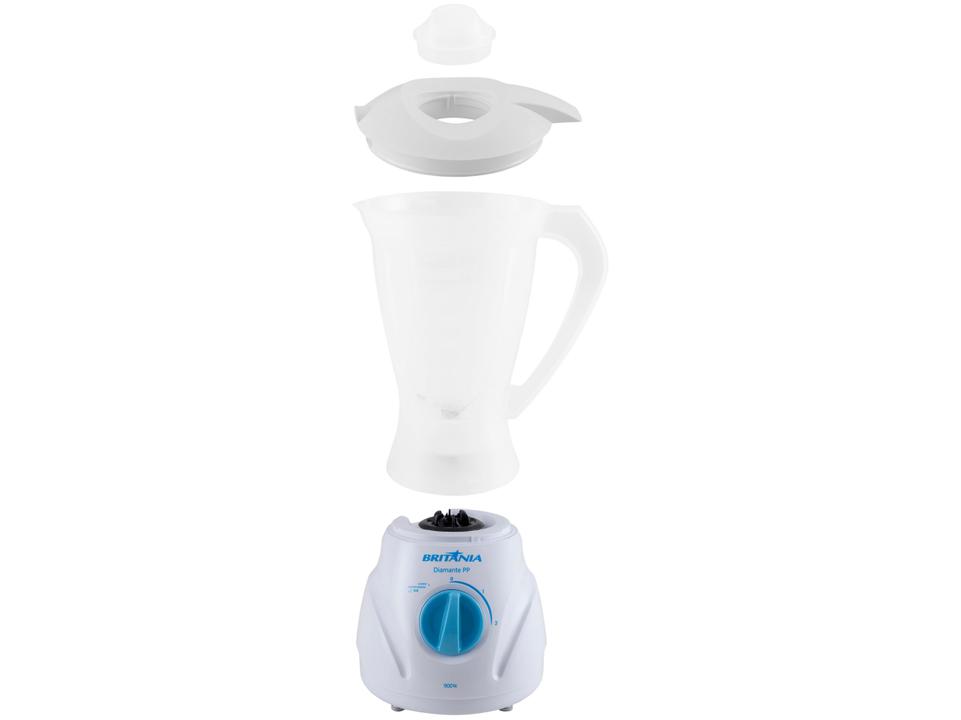 Liquidificador Britânia Diamante Branco 2 Velocidades 400W - 8