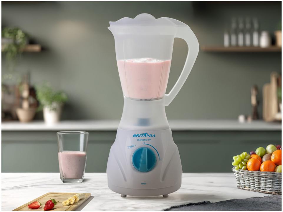 Liquidificador Britânia Diamante Branco 2 Velocidades 400W - 2