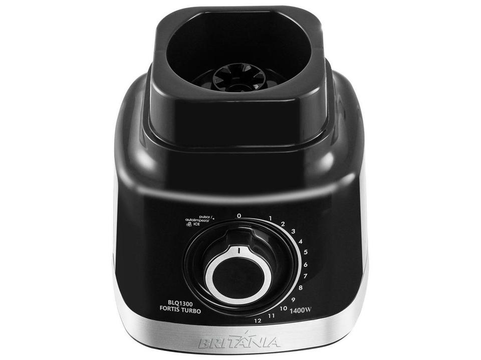 Liquidificador Britânia Fortis Turbo BLQ1300P Preto com Filtro 12 Velocidades + Pulsar 1400W - 11