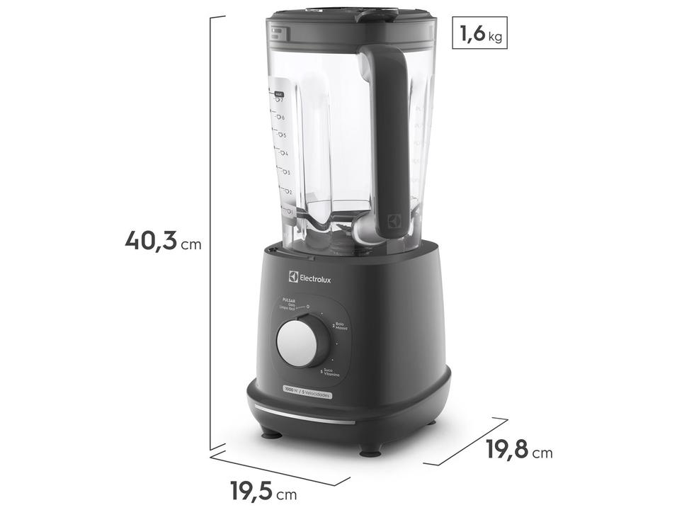 Liquidificador Electrolux EBL1000 5 Velocidades 1000W Cinza 4610AVBR402 - 12