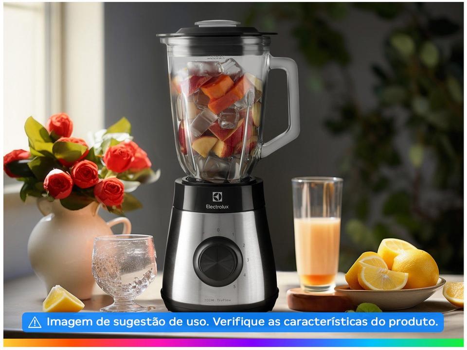 Liquidificador Electrolux Experience EBS30 Copo de Vidro 5 Velocidades 700W Preto e Inox - 1
