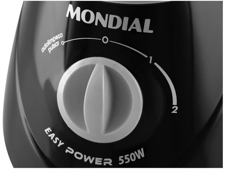 Liquidificador Mondial Easy Power L-550 Preto - 2 Velocidades 550W - 220 V - 10