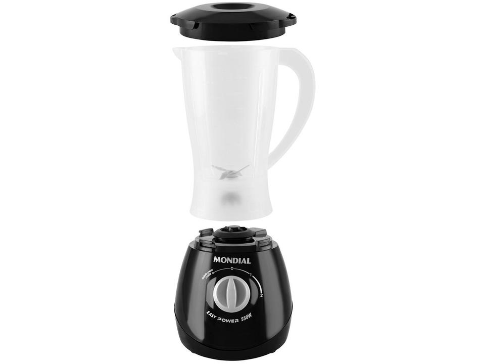 Liquidificador Mondial Easy Power L-550-B Preto 2 Velocidades 550W - 12