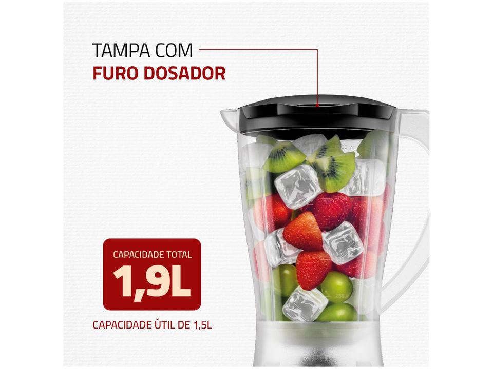 Liquidificador Mondial Easy Power L-550-B Preto 2 Velocidades 550W - 4