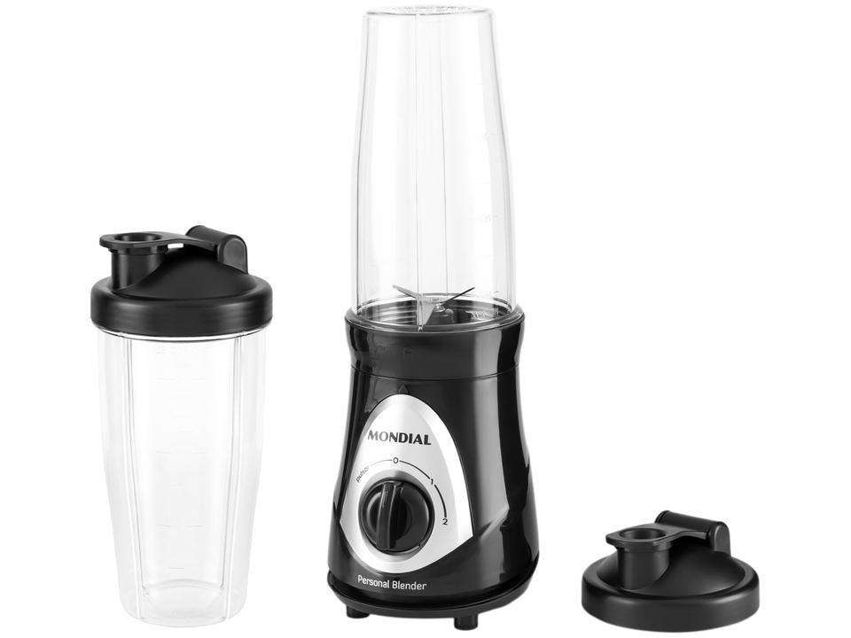 Liquidificador Mondial Personal Blender DG-01 2 Velocidades 300W Preto e Prata - 10