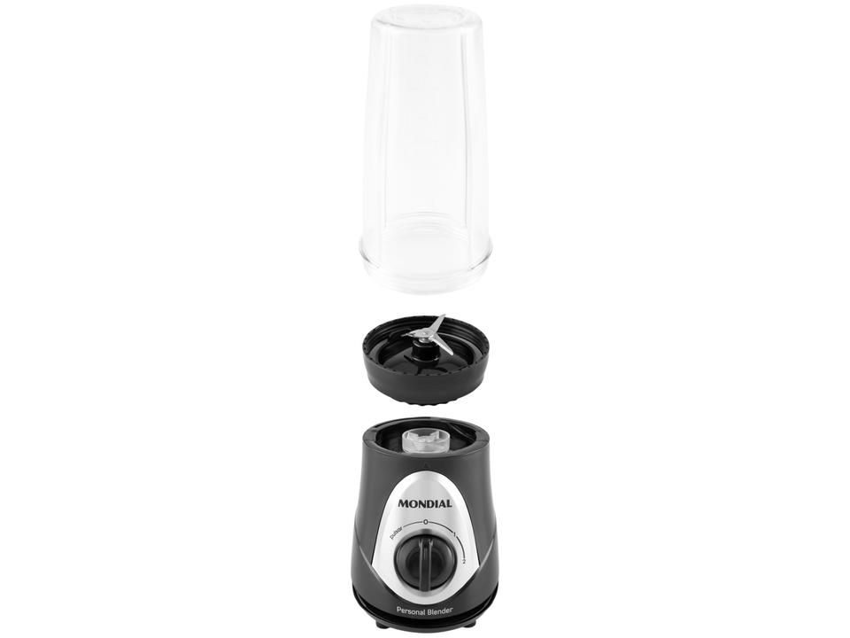 Liquidificador Mondial Personal Blender DG-01 2 Velocidades 300W Preto e Prata - 19