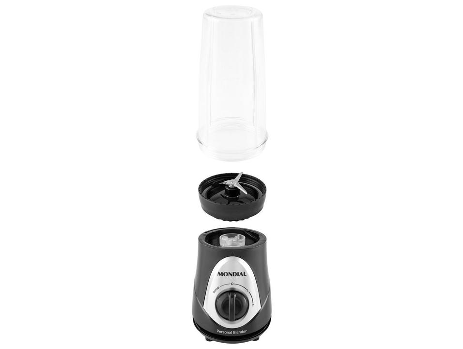 Liquidificador Mondial Personal Blender DG-01 2 Velocidades 500W Preto e Prata - 18