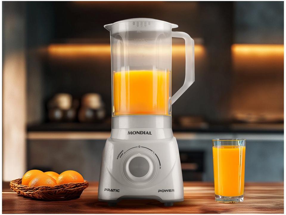 Liquidificador Mondial Pratic Power L-97-W 2 Velocidades + Pulsar 550W Branco - 7