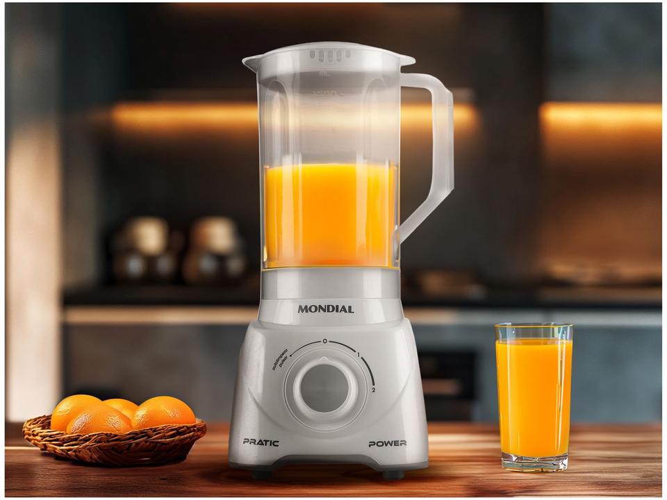 Liquidificador Mondial Pratic Power L-97-W 2 Velocidades + Pulsar 550W Branco - 7
