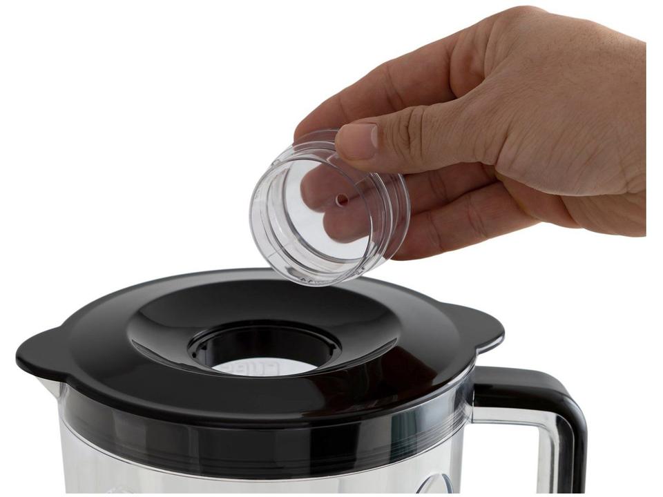 Liquidificador Mondial Turbo Inox L-1100 BI Preto com Filtro 12 Velocidades 1100W - 12