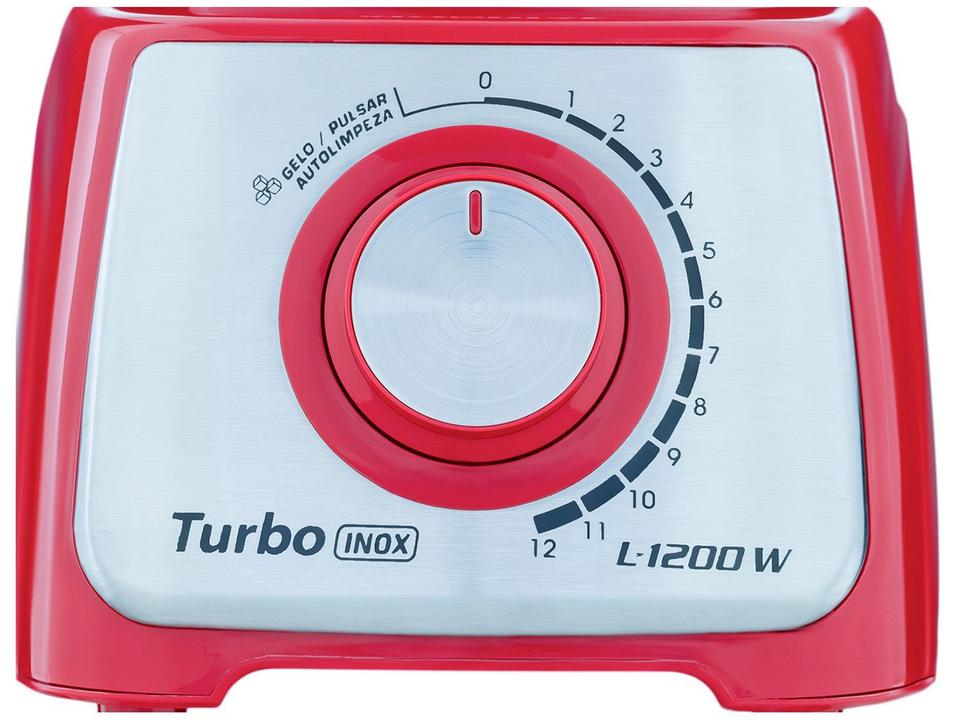 Liquidificador Mondial Turbo Inox L-1200 RI com Filtro 12 Velocidades 1200W Vermelho - 13
