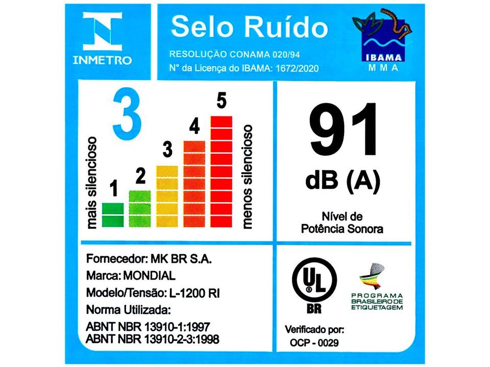 Liquidificador Mondial Turbo Inox L-1200 RI com Filtro 12 Velocidades 1200W Vermelho - 21