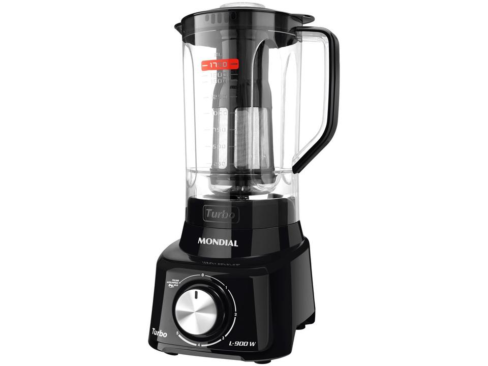 Liquidificador Mondial Turbo L-900 FB com Filtro 5 Velocidades 900W Preto - 13