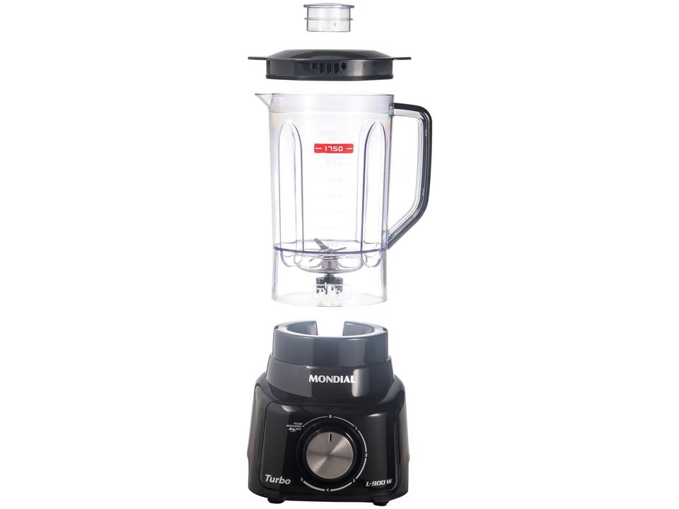 Liquidificador Mondial Turbo L-900 FB com Filtro 5 Velocidades 900W Preto - 10