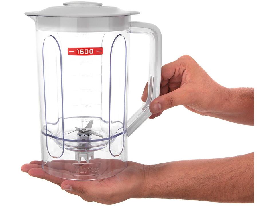 Liquidificador Mondial Turbo Power L-99-WG com Filtro 3 Velocidades 500W Branco e Cinza - 15