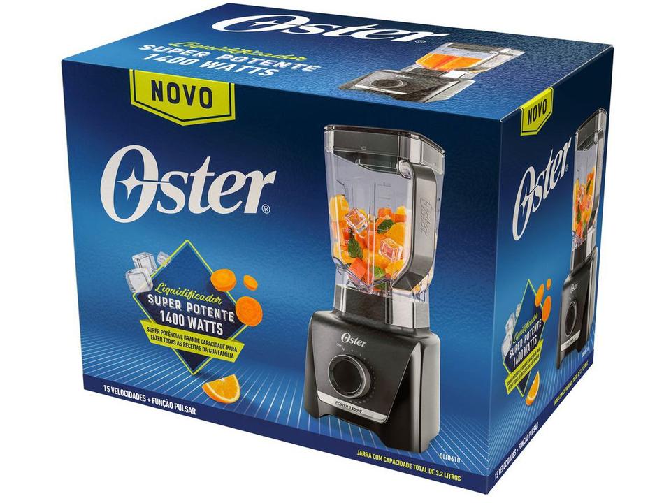 Liquidificador Oster 1400 Full OLIQ610 Preto 15 Velocidades + Pulsar 1400W - 10
